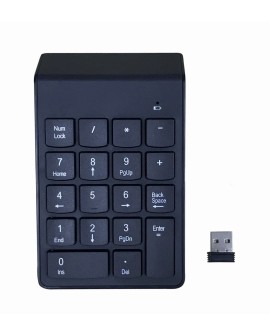 GEMBIRD KLAWIATURA NUMERYCZNA BEZPRZEWODOWA KPD-W-02 US LAYOUT, 18 KLAWISZY, CZARNA