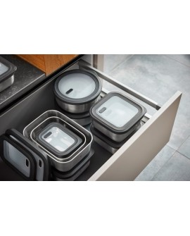 Pojemnik stalowy okrągły 1 ltr GEFU PROVIDO G-12772