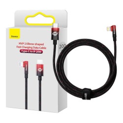 Kabel USB-C do Lightning Baseus MVP 20W 2m (czarno-czerwony)