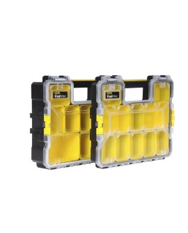 Stanley 1-97-518 pudełko na narzędzia Małe pudełko z częściami Plastik Czarny, Przezroczysty, Żółty