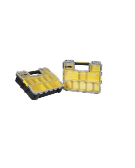 Stanley 1-97-518 pudełko na narzędzia Małe pudełko z częściami Plastik Czarny, Przezroczysty, Żółty