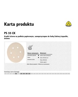 KLINGSPOR KRĄŻEK ŚCIERNY SAMOPRZYCZEPNY 150mm PS33CK gr. 60 GLS3 /100szt.