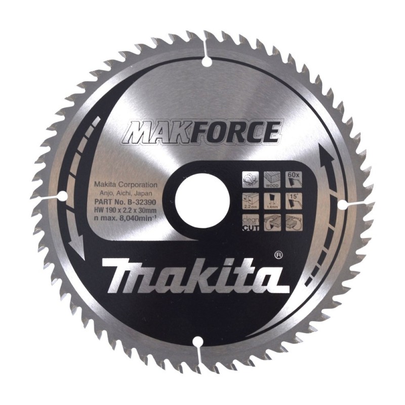 MAKITA PIŁA TARCZOWA 190x30x60z MAKFORCE DREWNO