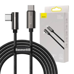 Kabel USB-C do USB-C kątowy Baseus Legend Series, PD, 100W, 2m (czarny)