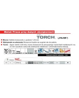 MILWAUKEE BRZE. 300/1,4mmTORCH BIM/25szt (CIENKI) (25) METAL 27.06