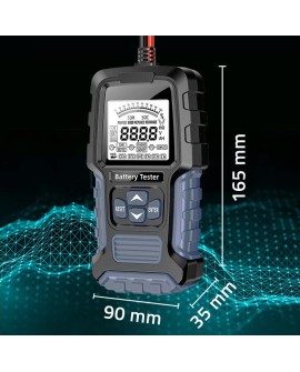 Qoltec Cyfrowy tester akumulatora z wyświetlaczem LCD | 12V | 24V | 3Ah-400Ah
