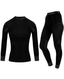 Bielizna termoaktywna damska Alpinus Tactical Base Layer Set czarno-szara GT18370