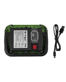 Projektor LED V-TAC 10W Ładowalny USB SAMSUNG CHIP Funkcja SOS 3,7V Li-Ion IP44 VT-10-R 4000K 700lm