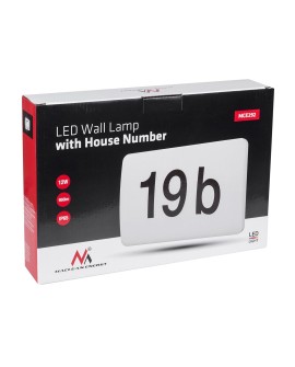 MACLEAN LAMPA LED, NUMER DOMU Z CZUJNIKIEM ZMIERZCHOWYM 950LM 12W IP65 ODPORNA NA PROMIENIOWANIE SŁONECZNE MCE292 W