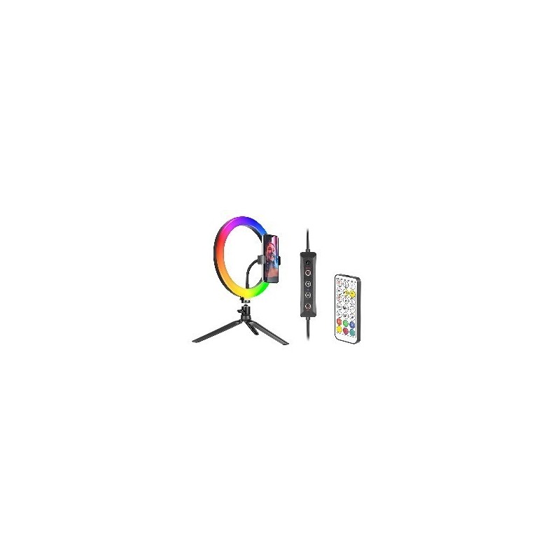 TRACER LAMPA PIERŚCIENIOWA RING RGB 26CM MINI STATYW