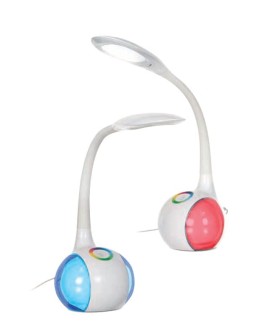 Lampka na biurko stołowa biurkowa LED Activejet RAINBOW RGB biała
