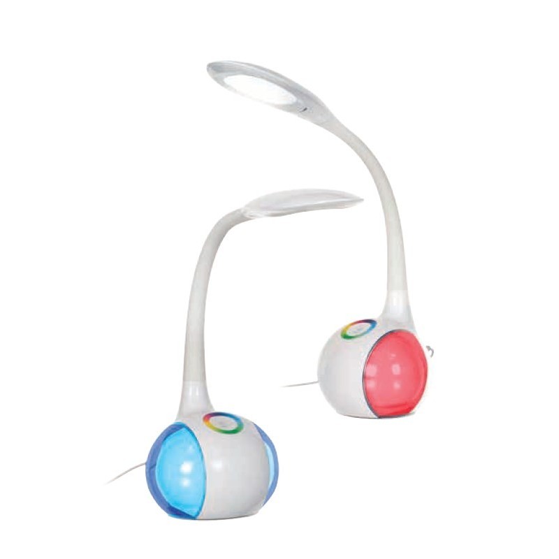 Lampka na biurko stołowa biurkowa LED Activejet RAINBOW RGB biała