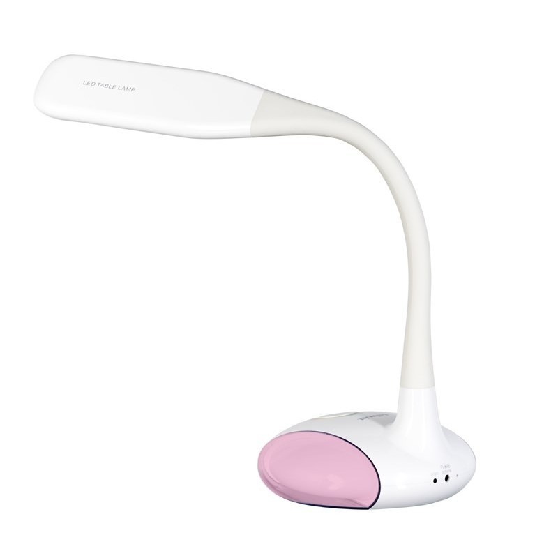 Nowoczesna lampka na biurko wielokolorowa RGB LED Activejet VENUS RGB biała z funkcją oświetlenia nocnego