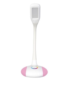 Nowoczesna lampka na biurko wielokolorowa RGB LED Activejet VENUS RGB biała z funkcją oświetlenia nocnego