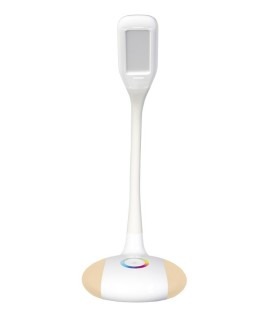 Nowoczesna lampka na biurko wielokolorowa RGB LED Activejet VENUS RGB biała z funkcją oświetlenia nocnego