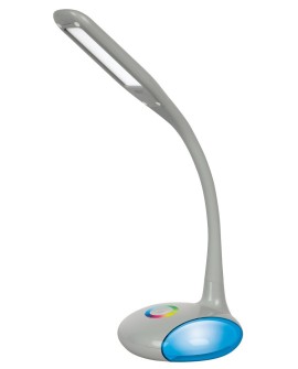 Nowoczesna lampka na biurko wielokolorowa RGB LED Activejet VENUS RGB szara z funkcją oświetlenia nocnego
