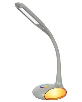 Nowoczesna lampka na biurko wielokolorowa RGB LED Activejet VENUS RGB szara z funkcją oświetlenia nocnego