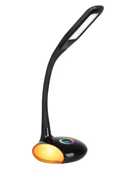 Nowoczesna lampka na biurko wielokolorowa RGB LED Activejet VENUS RGB czarna z funkcją oświetlenia nocnego