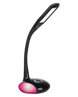 Nowoczesna lampka na biurko wielokolorowa RGB LED Activejet VENUS RGB czarna z funkcją oświetlenia nocnego