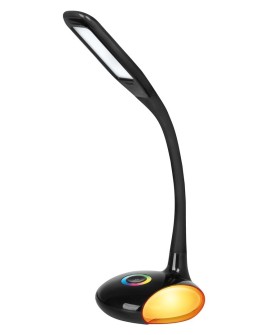 Nowoczesna lampka na biurko wielokolorowa RGB LED Activejet VENUS RGB czarna z funkcją oświetlenia nocnego