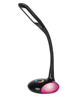 Nowoczesna lampka na biurko wielokolorowa RGB LED Activejet VENUS RGB czarna z funkcją oświetlenia nocnego