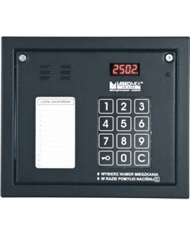 Laskomex CP-2502NR czarny Panel audio z mini listą lokatorów i z czytnikiem kluczy RFID