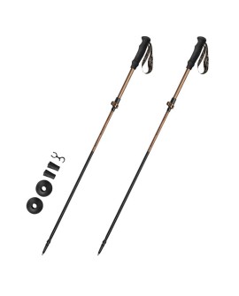 Kijki trekkingowe Spokey Quick brązowo-czarne 929473