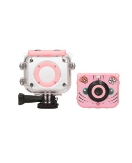 Extralink Kamera Kids Camera H18 Różowa 1080P 30fps, IP68, wyświetlacz 2.0"
