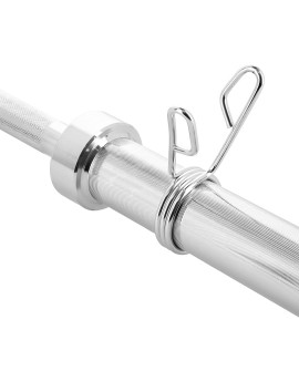 Gryf prosty olimpijski 16,2kg/2000mm + zaciski sprężynowe HMS GOP200