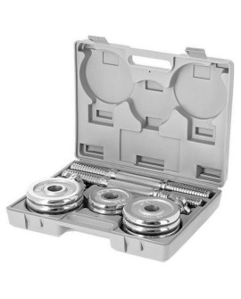 Sztangielki HMS STC15 chromowane w walizce 2x7.5kg