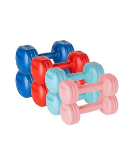 Zestaw hantelek bitumicznych 20kg ( 2x1kg + 2x2kg + 2x3kg + 2x4kg ) , REBEL ACTIVE