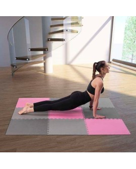 Mata puzzle multipack One Fitness MP10 różowo-szara