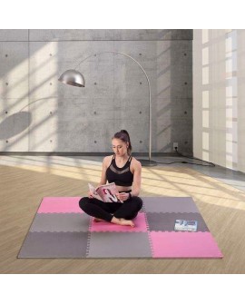 Mata puzzle multipack One Fitness MP10 różowo-szara