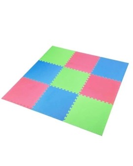 Mata puzzle Multipack One Fitness MP10 zielono-niebiesko-czerwone 9 elementów 10 mm