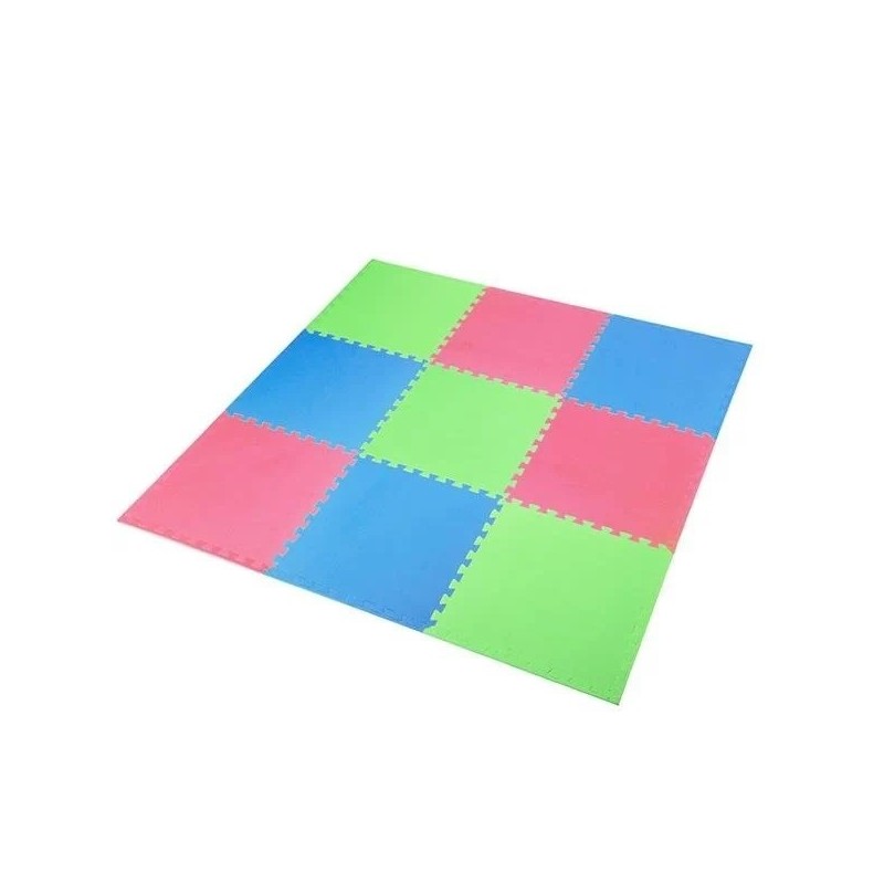 Mata puzzle Multipack One Fitness MP10 zielono-niebiesko-czerwone 9 elementów 10 mm