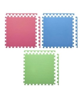 Mata puzzle Multipack One Fitness MP10 zielono-niebiesko-czerwone 9 elementów 10 mm