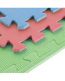 Mata puzzle Multipack One Fitness MP10 zielono-niebiesko-czerwone 9 elementów 10 mm