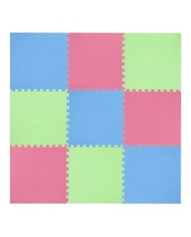 Mata puzzle Multipack One Fitness MP10 zielono-niebiesko-czerwone 9 elementów 10 mm
