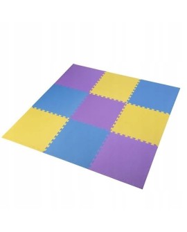 Mata puzzle multipack One Fitness MP10 żółto-niebiesko-fioletowa