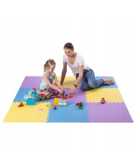 Mata puzzle multipack One Fitness MP10 żółto-niebiesko-fioletowa