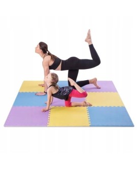Mata puzzle multipack One Fitness MP10 żółto-niebiesko-fioletowa