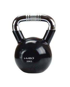 Kettlebell chromowany 20 kg czarny HMS KTC20