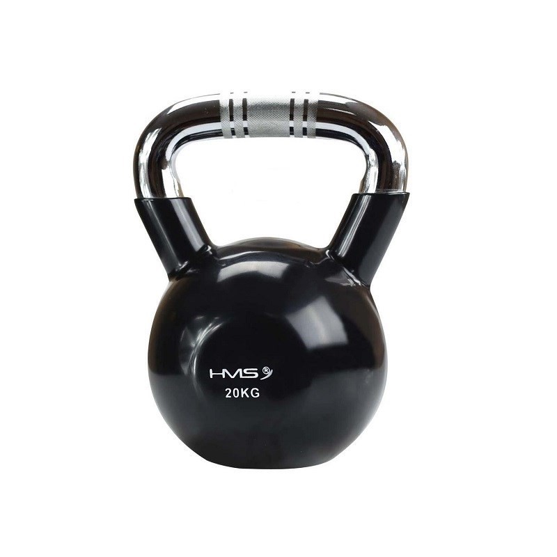 Kettlebell chromowany 20 kg czarny HMS KTC20