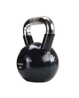 Kettlebell chromowany 20 kg czarny HMS KTC20