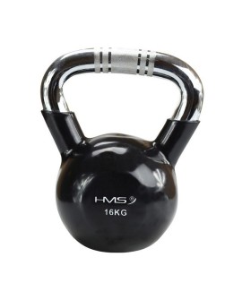 Kettlebell chromowany 16 kg czarny HMS KTC16