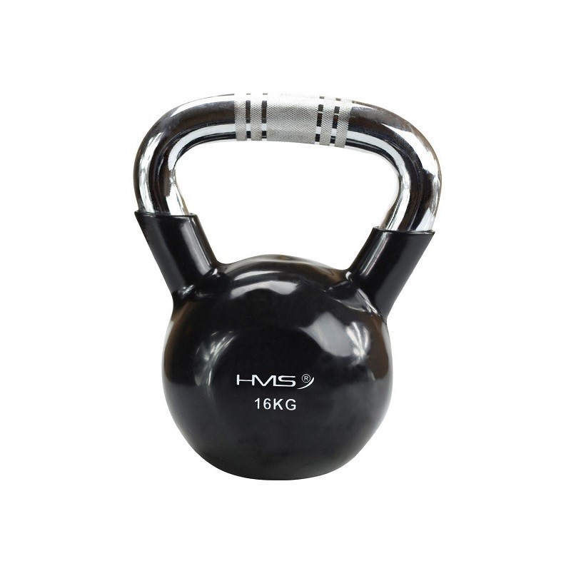 Kettlebell chromowany 16 kg czarny HMS KTC16