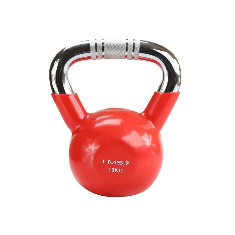 Kettlebell chromowany 10 kg czerwony HMS KTC10