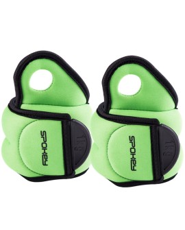 Obciążenia na ręce Spokey Com Form IV 2x1kg zielone 920911