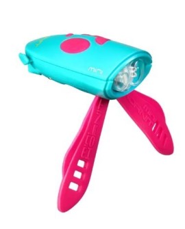 Lampka rowerowa z klaksonem HORNIT Mini PINK - TURQ 5353PITQ
