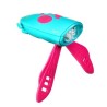 Lampka rowerowa z klaksonem HORNIT Mini PINK - TURQ 5353PITQ